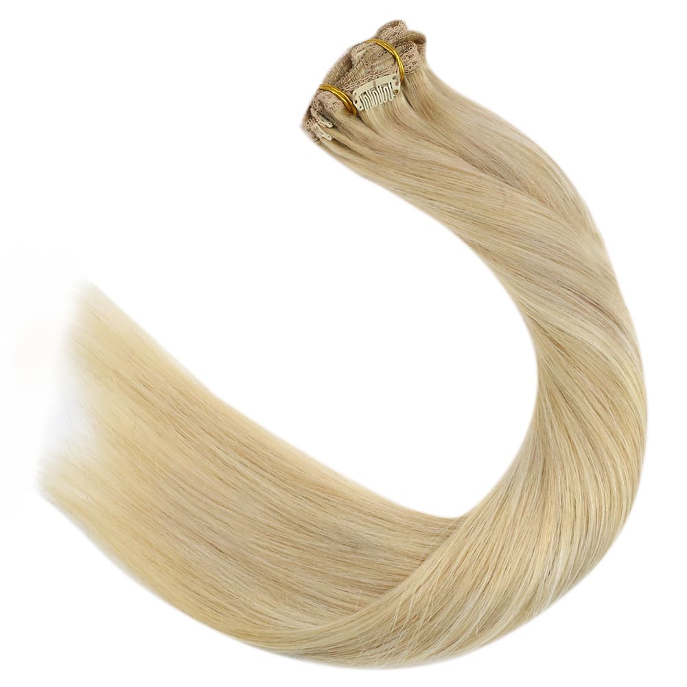 Ugeat Clip in Hair Extensions 24 Inch Hair Extension Clip in Human Hair