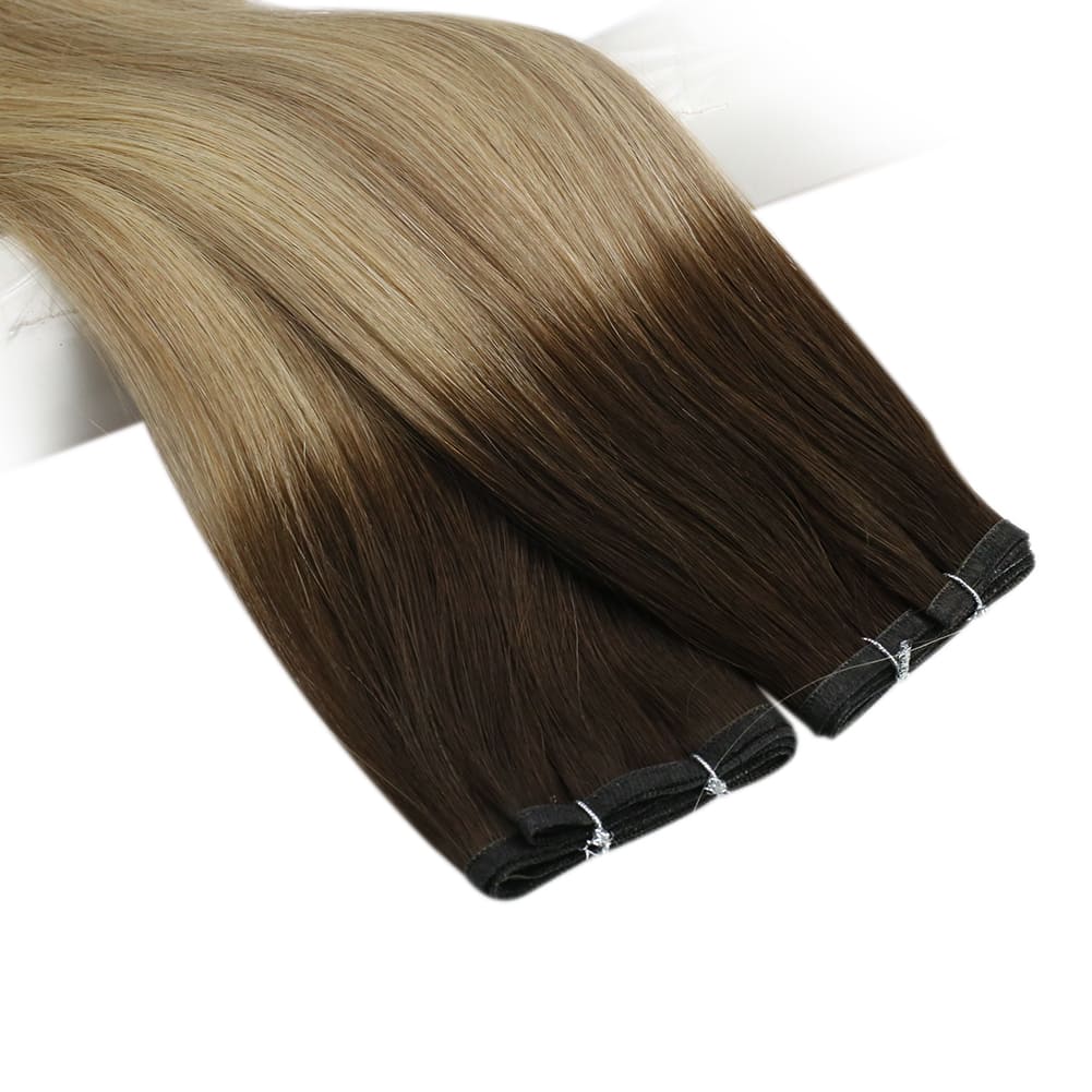 flat weft bundles professional sew in hair extensions