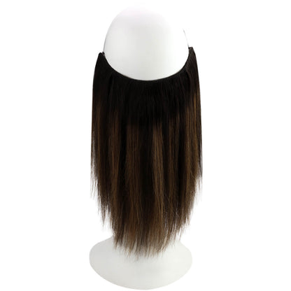 Extensions Brown Roots 20inch Hidden Crown