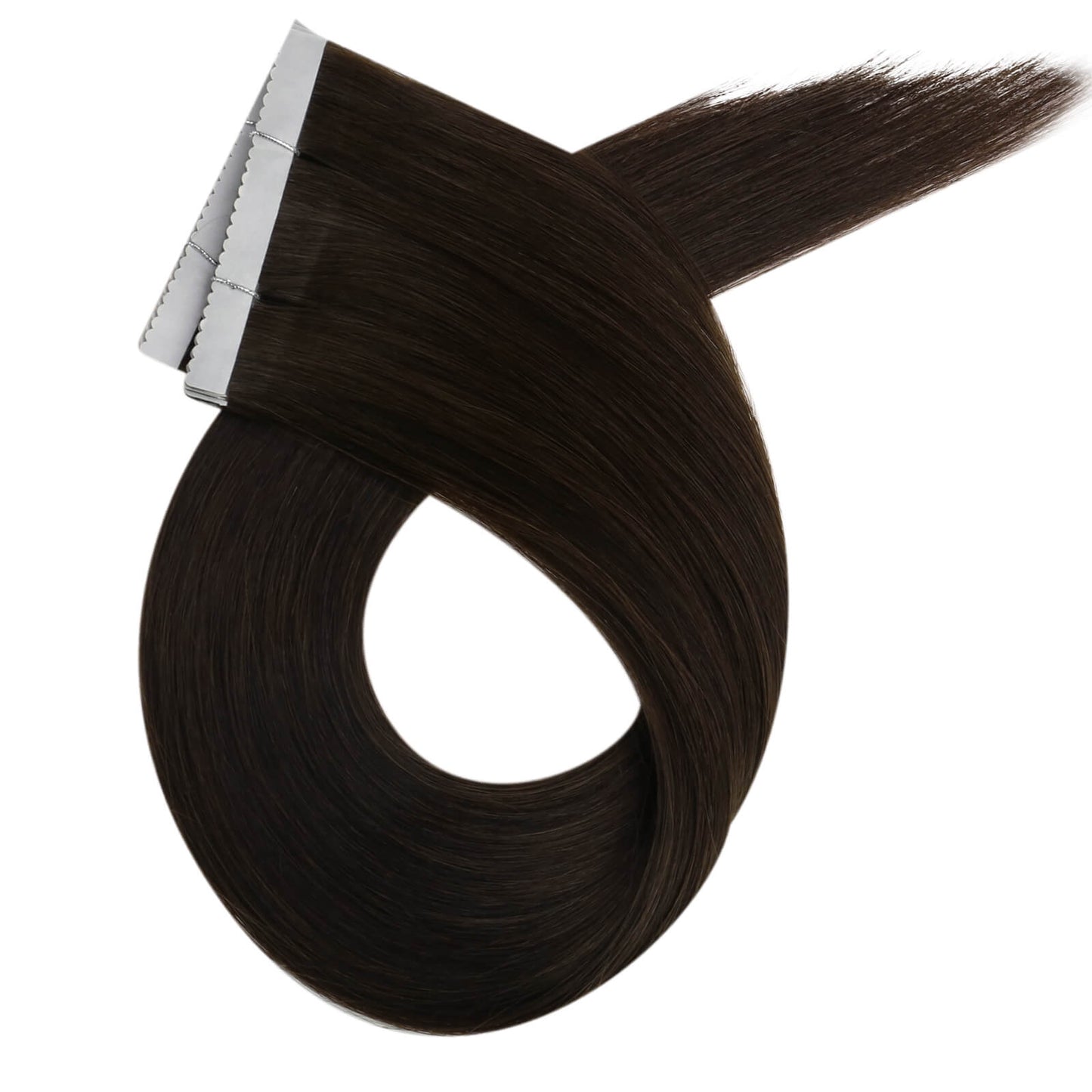 hair extensions tape in human hair darkest brown