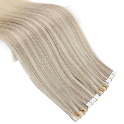 [Virgin+] Balayage Omber Blonde Virgin Tape in Hair Extensions #18/22/60