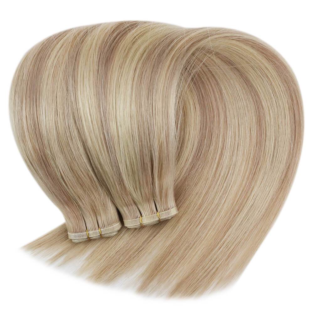 highlight human hair weft extensions invisible flat weft hair extensions