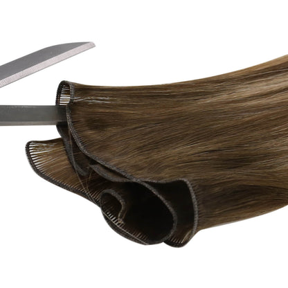 invisible weft hair extensions hybrid weft
