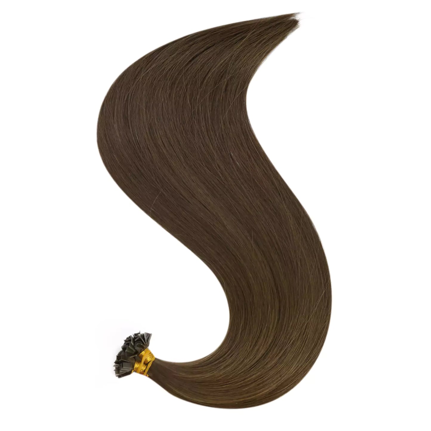 Human Hair K-tip Fusion Hair Extensions Solid Dark Brown