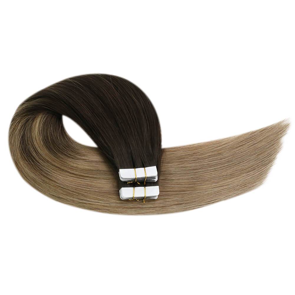 Wavy Hair Extensions Blonde Tape in Hair Extensions Human Hair