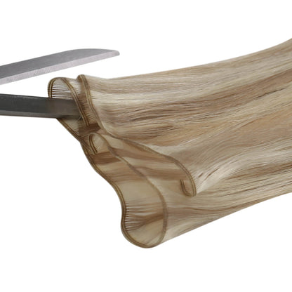 genius weft 100% human hair extensions highlight blonde hair wholesale hair weave