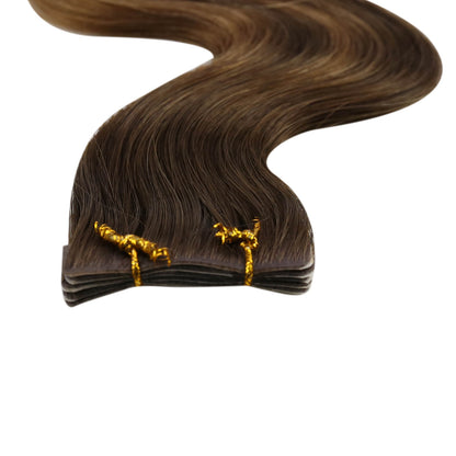 virgin hair injection tape in extensions #DU virgin curly hair extensions