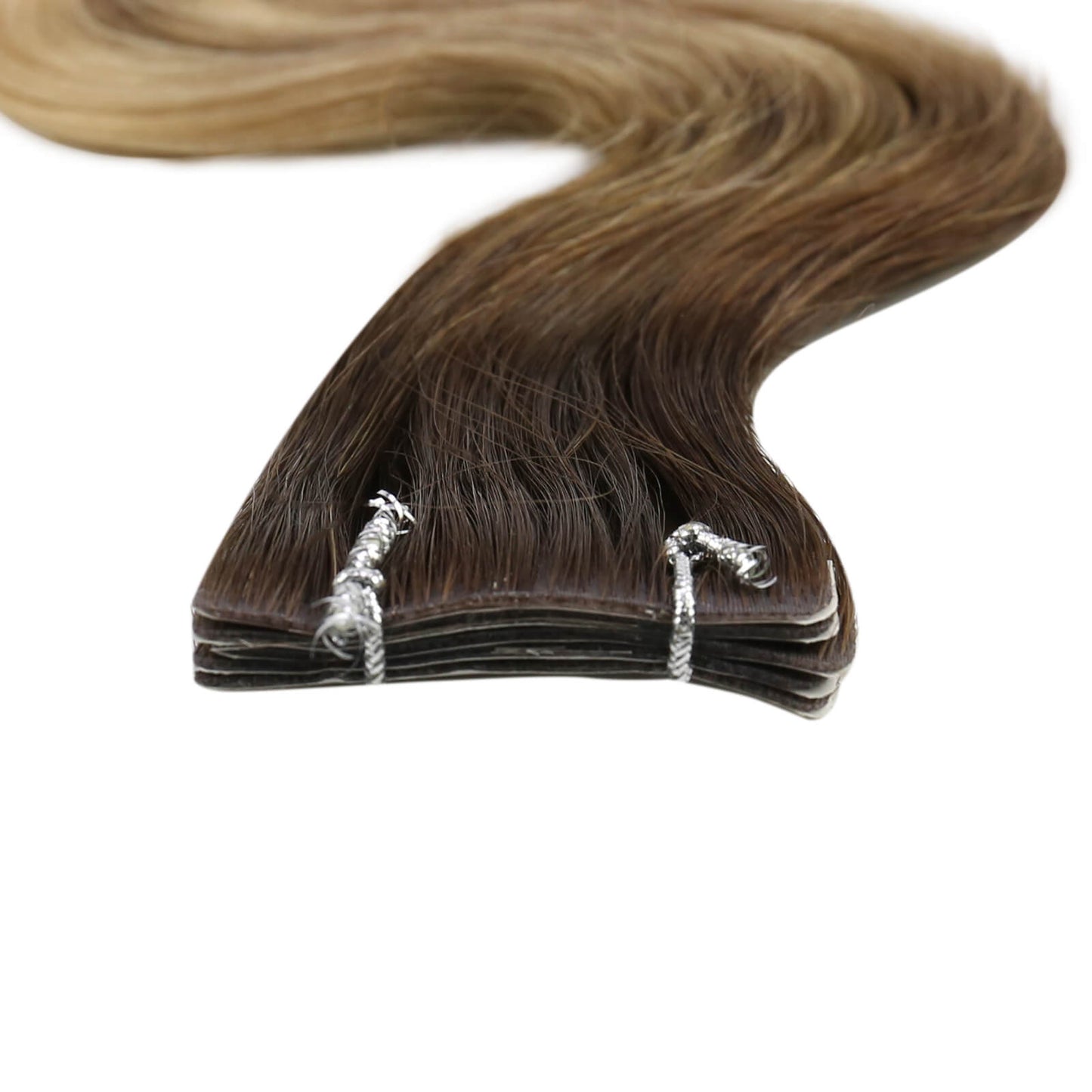 injection tape in hair extensions beach wavy hair