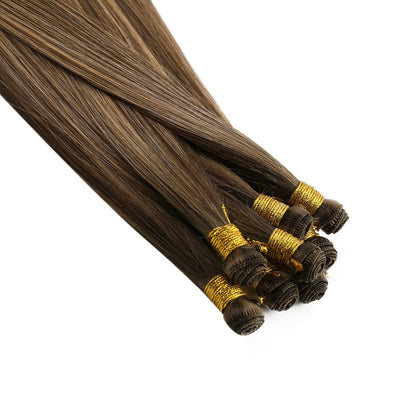 Hand Made Human Hair Weft Balayage Color wholesale hand tied extensions