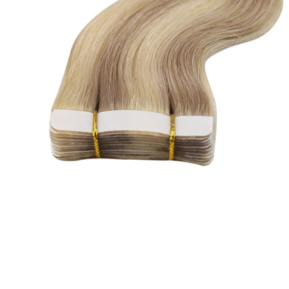 invisible tape in extensions virgin human hair