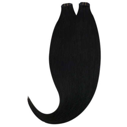 jet black human virgin hair extensiosn professional weft hair extensions