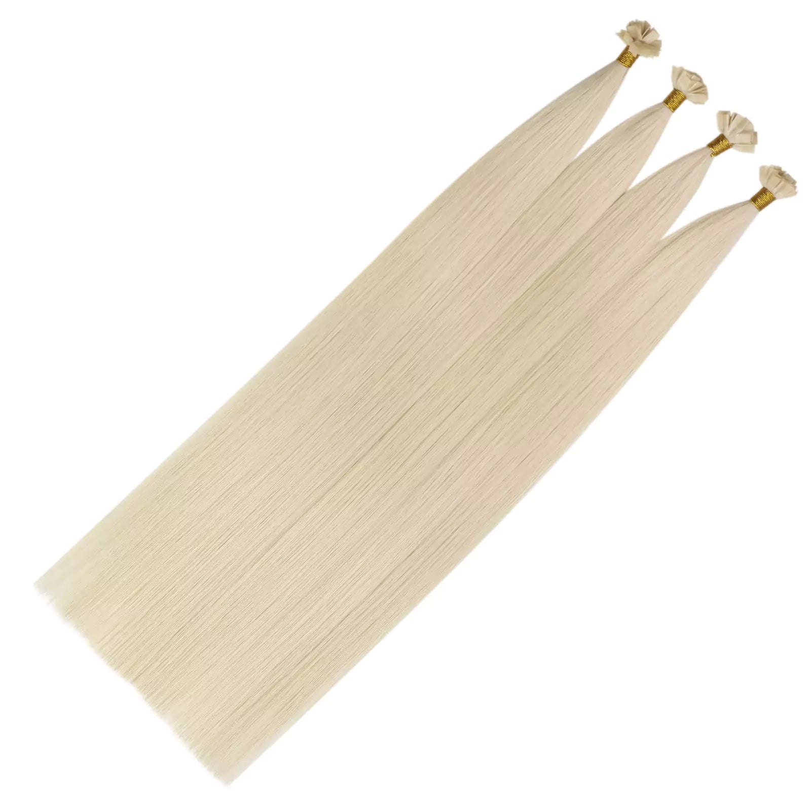 100% Human Hair K-tip Hair Extensions Platinum Blonde Color wholesale human hair extensions