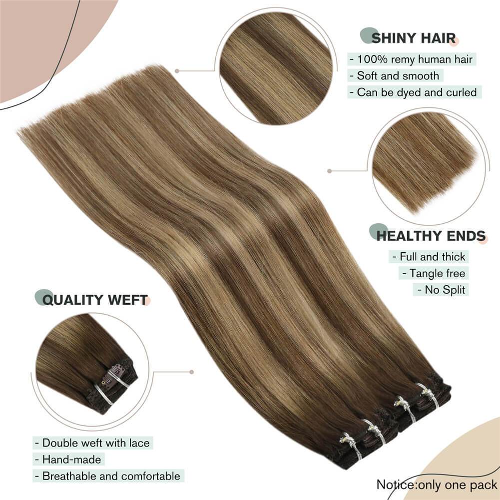 clip in human hair extensions 20 inch
