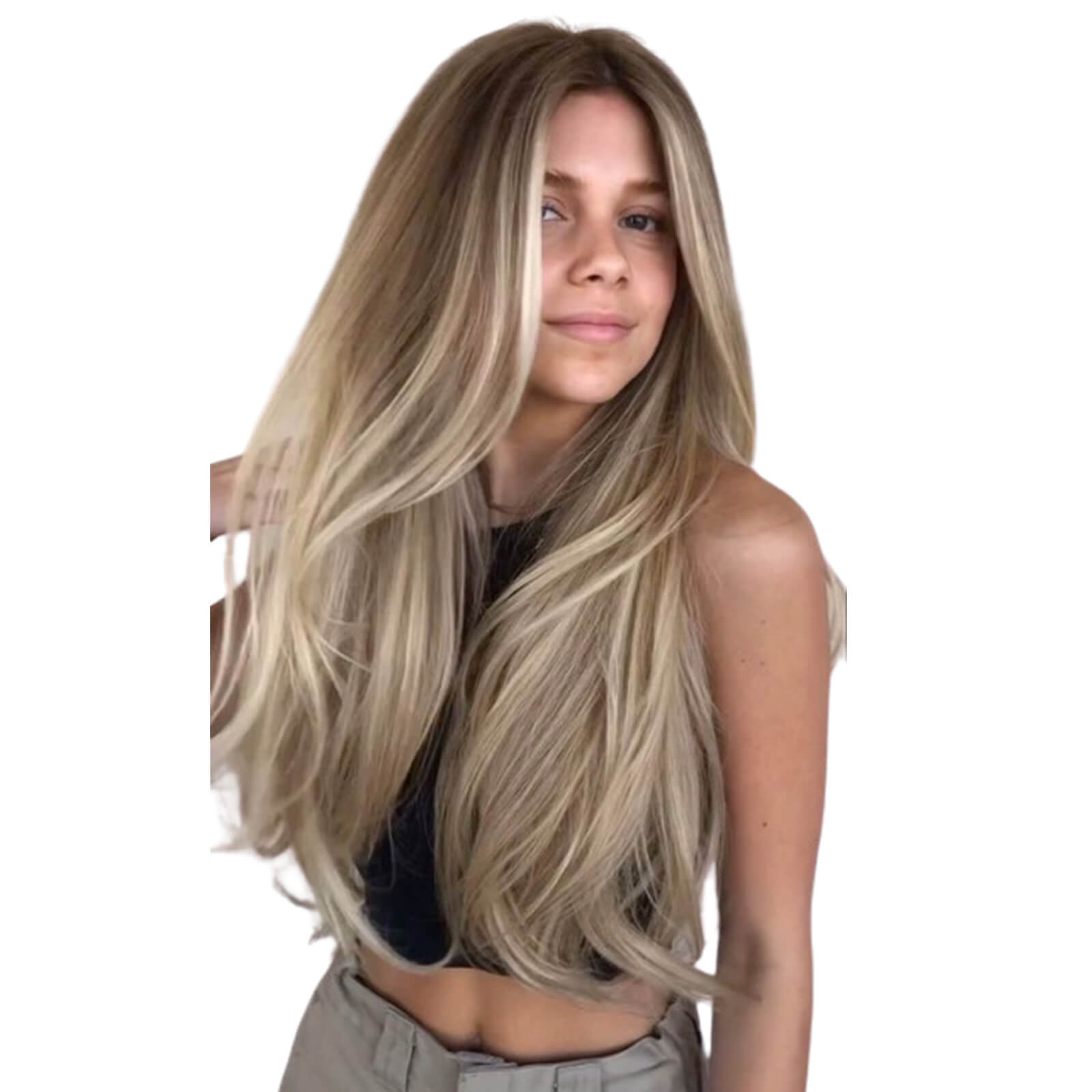 Skin Weft Tape in Human Hair Extensions Balayage Brown Blonde