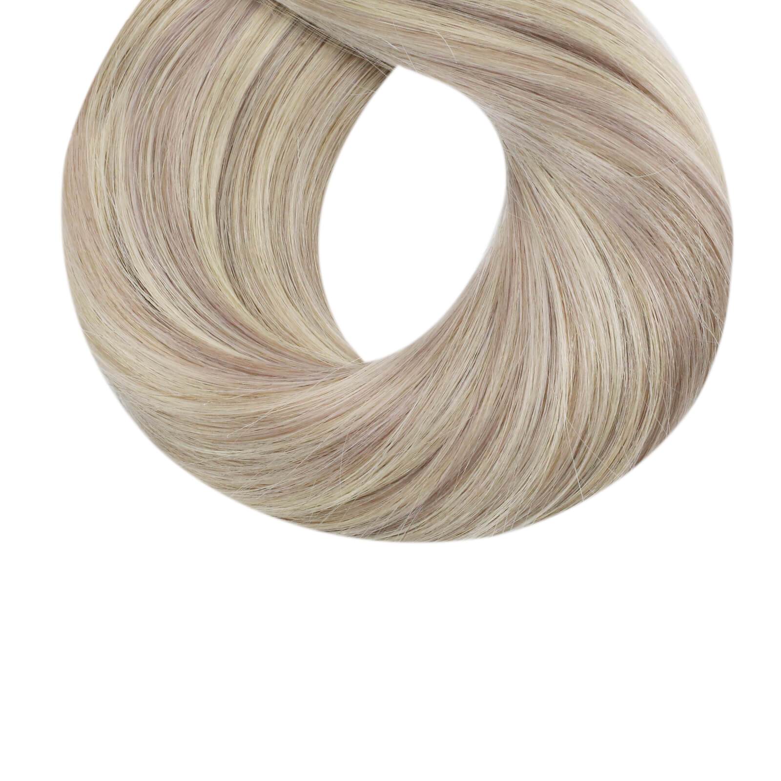 Keratin Utip Human Hair Extensions 16inch Balayage Blonde Real Human Hair