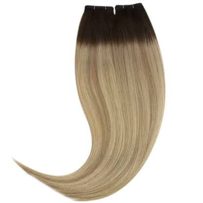 balayage flat silk weft hair extensions