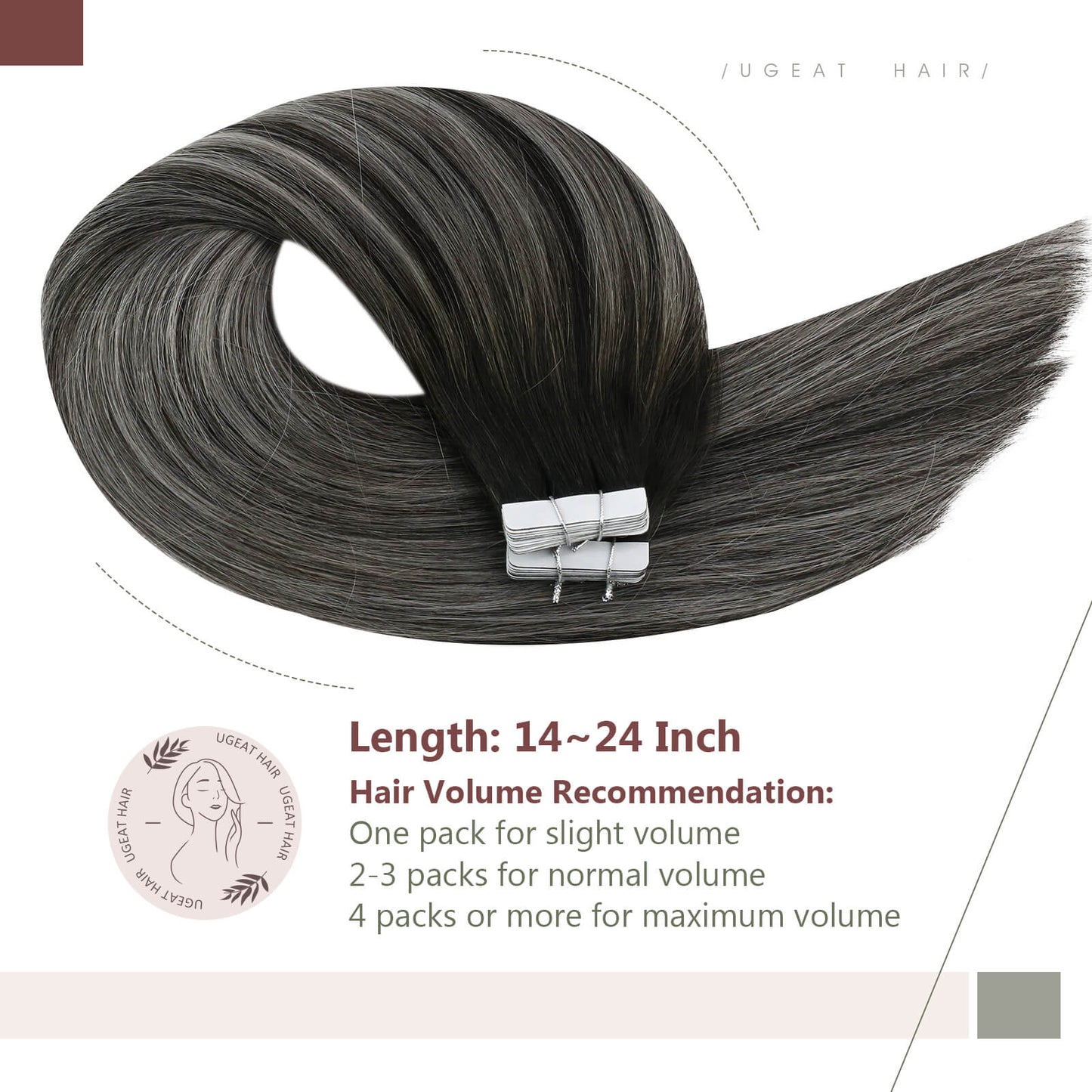 Hand Tied Double Tape Hair Extension Wavy Hair Tape in Hair Extensions